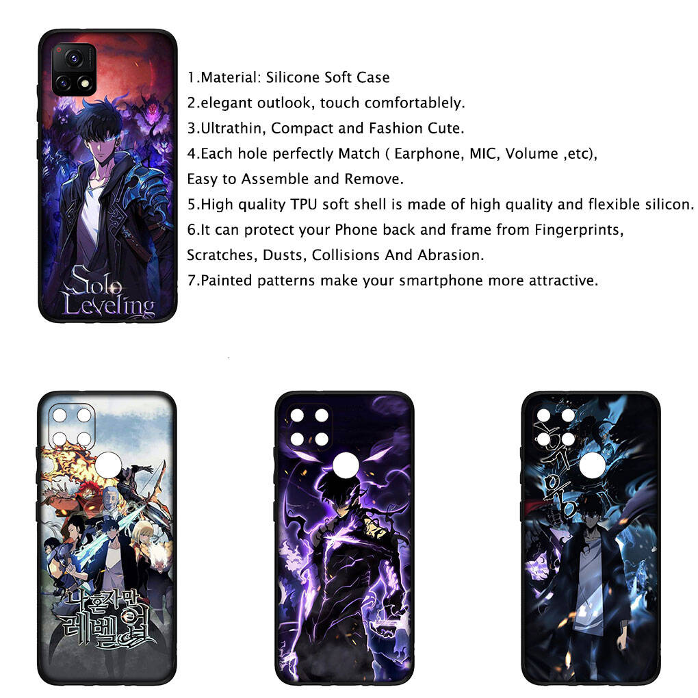 for Motorola Moto Edge 70 60 50 G54 G86 Samsung Galaxy S25 iPhone 17 16 15 Xiaomi Redmi Note 14 13 Pro Max Phone Case Anime Solo Leveling Arise Cover