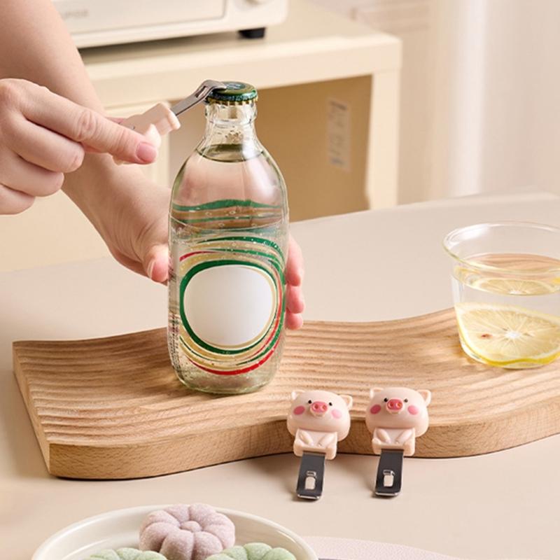 Creative Fridge Magnets Beer Bottle Opener 2 In 1 Multifunction Bottle Openers Magnetic with Fridge Magnets Sticker