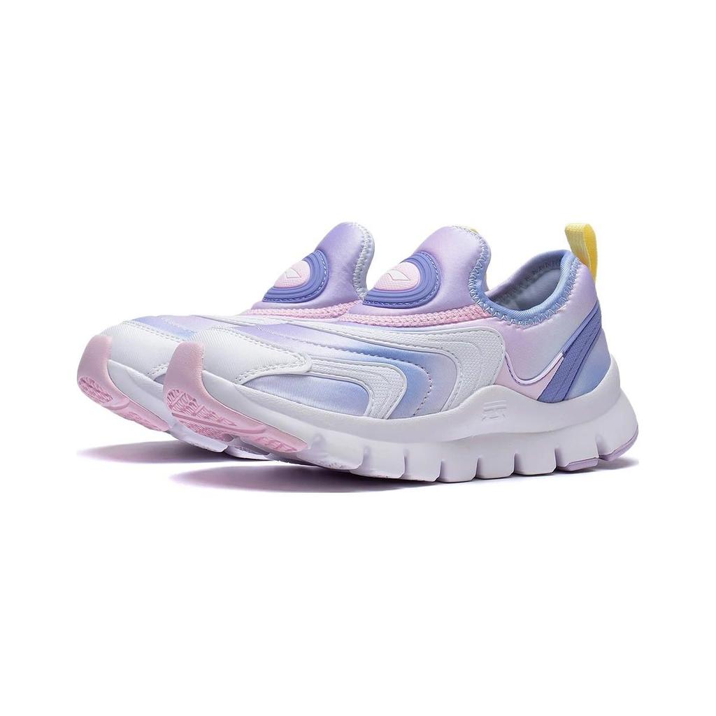 Li Ning Kids Q Cloud 1.5 Sports Comfortable Non-Slip Wear-Resistant Casual Shoes Kids Shoes Cherry-Blossom-Pink Aurora-Blue YKNT018-4