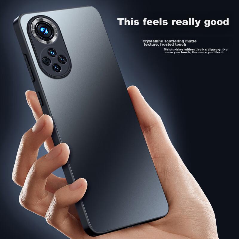 Etui na telefon do Huawei Nova 9, Ochronne etui do Huawei Nova 9, Pełna ochrona obiektywu, Ultra cienkie luksusowe matowe silikonowe, Odporne na wstrząsy, Proste, Grafitowy czarny