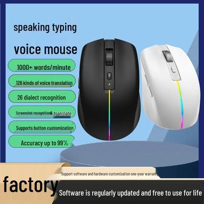Spot AI Multi-Mode Wireless Bluetooth Voice Mouse with Translation & Dialect Recognition