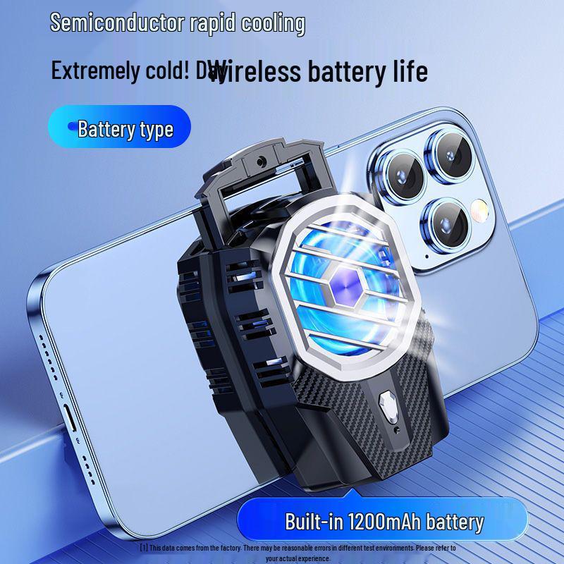 Desktop Semiconductor Dual-Core Mobile Phone Cooler Stand with Large Area Cooling and Fan