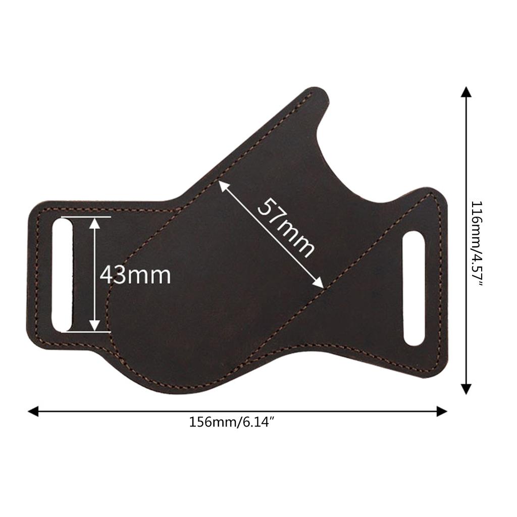 Handmade Leather Pocket Knife Sheath for Belt Folding Knife Sheath for Man Cross Draw Right Side Carry Open Top