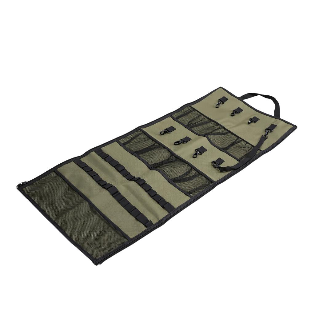 Camping Hanging Bag 600D Oxford Cloth Camp Storage Bag with Hanging Hooks Mesh Pockets for Home Office Picnic