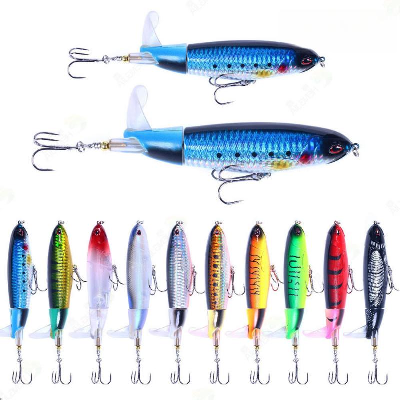 11cm13gFloating Pencil Propeller Simulation Lure Bait Surface Drag Tractor Bait Bass Pike Special Kill