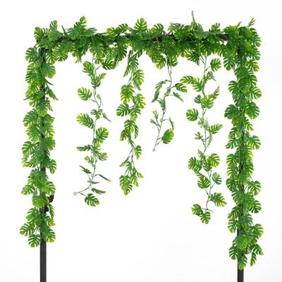 180 cm/70,87 pollici Piante artificiali sospese Piante tropicali finte Viti Foglie di Monstera in plastica Foglie di tartaruga per decorazioni da giardino per matrimoni
