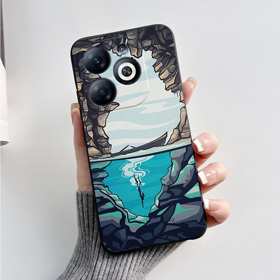 Case For Infinix Smart 8 Back Cover Black Silicon Soft TPU Marble Cover For Infinix Smart 8 X6525 Funda Smart8 Phone Cases Coque