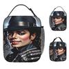 MJ Král Popu Michael J-jackson Taška na oběd Dětský potisk Krabička na oběd Roztomilá Kancelářská chladicí taška Přenosná Izolovaná Oxford Tašky na oběd