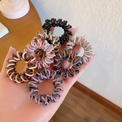 7 Pezzi di Elastico per Capelli a Filo di Telefono, Semplice Cerchietto, Elastico per Capelli, Elastico, Elastico per Capelli, Nessun Danno ai Capelli, Accessorio per Capelli per Donne