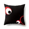 Polyester Pillow Case Car Black and Red Geometric Circle Lines Decorative Home Print Pillow Bedside Cushion Cover