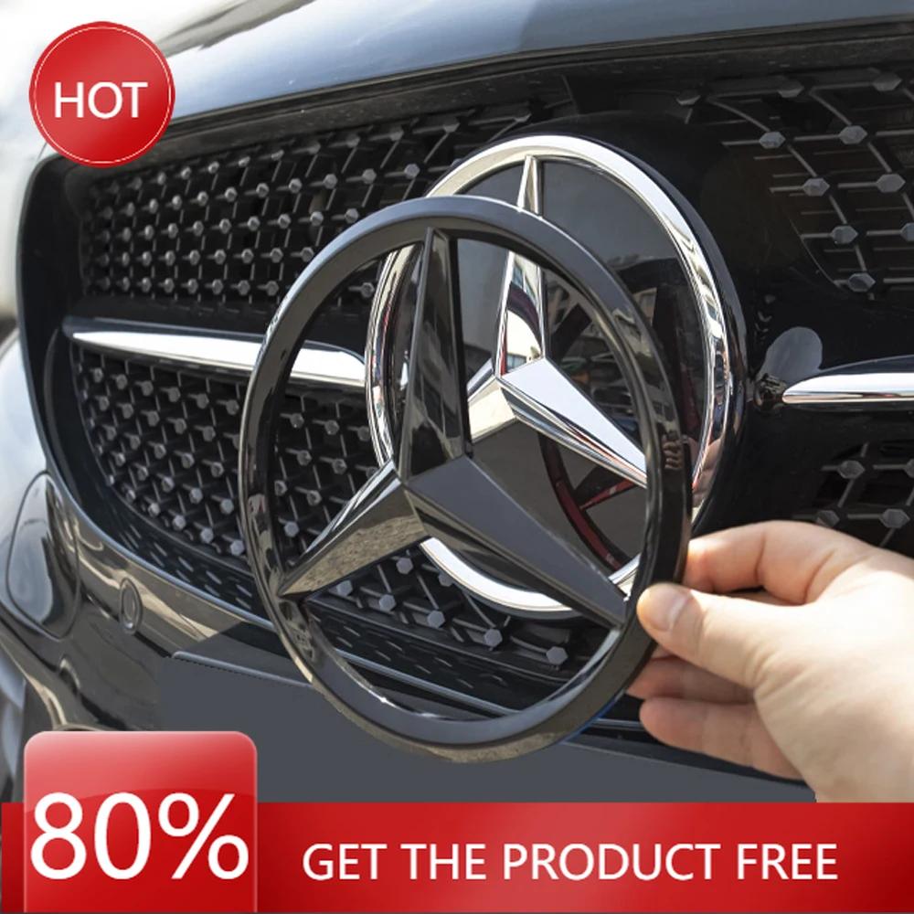 

New 80% Car Badge Front Grille Emblem Sticker Decoration Accessories For Mercedes Benz S320 W164 W204 W168 C180 E320 A200 CLA C