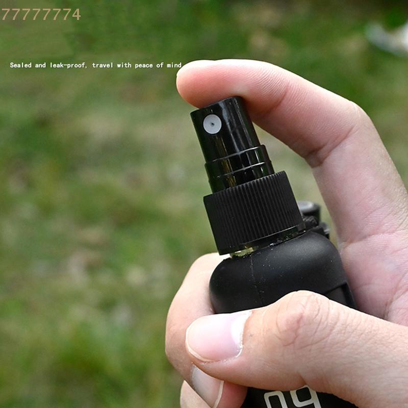 50ml Leak Proof Travel Spray Bottle Refillable Portable Liquid Sprayer with Tactical Hook Strap for Alcohol