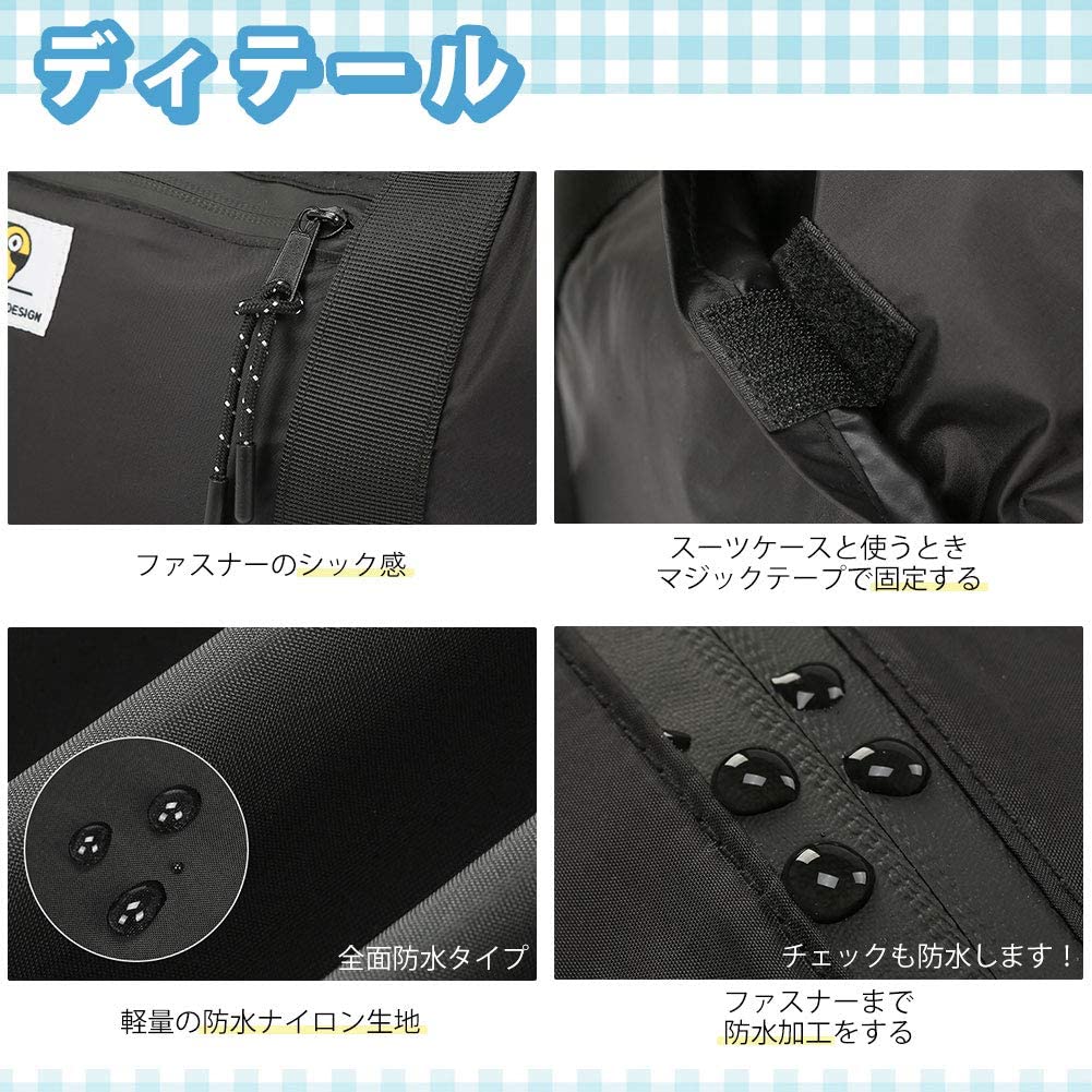 Fully waterproof, 3-way travel bag, carry-on bag, Boston bag, large capacity, foldable bag, ultra-lightweight, foldable travel bag, tote bag, stylish,