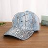 Strassverzierte Baseballkappe Verstellbare Entenschnabelmütze Modische Sonnenschutzmütze Unisex
