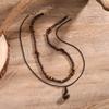 Stone and Wood Bead Chain with Ball Pendant Necklace for Men Trendy Accessories on the Neck Male 2026 Fashion Jewelry Decoration