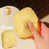 Stampo Giocattolo Morbido Tostada Pane Modellabile Non Rimbalzante Palla da Spremere a Forma di Cibo Pallina Antistress Giocattoli Fidget Sensoriali ASMR Antistress per Bambini e Adulti