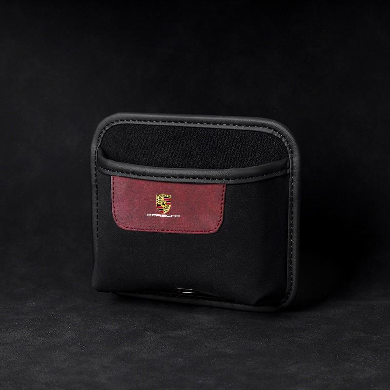 Vintage Bilinteriör Förvaringsficka Väska Sätesspaltlåda För Porsche Panamera Cayenne Taycan 911 718 Macan Carrera-GT 928 944 968