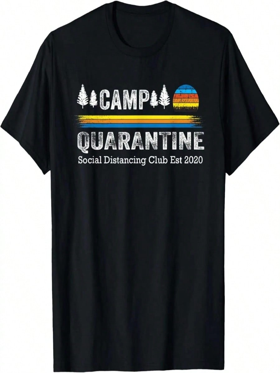 Retro Vintage Camp Funny Social Distancing Gift T-Shirt S разноцветный