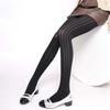 Knit Ribbed Pantyhose Women Sexy Thicken Stockings Black Striped Lace Tights For Women Skinny Leggings Pantyhose New