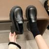 Large Size Loafers Women's British Style Small Leather Shoes 2025 New Japanese Versatile Retro Platform Heightening Mary Jane Shoes