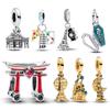 Original Charmscopper Landmark Building Series Charms Beads Fits 3Mm Original Bracelet For Women Diy Jewelry Gifts