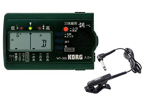

KORG Shamisen Tuner WT-30S + Contact Microphone CM-300-BK Set