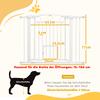 77cm Tall Dog Gate with Cat Door, 7cm and 14cm Extensions, for Stairs, Doorways, 76-104cm Width
