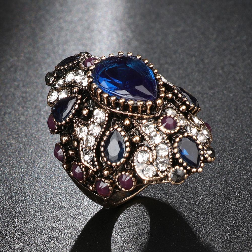 Fashion Shiny Rhinestone Punk Women Finger Ring Statement Jewelry Party Gift