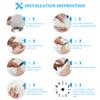 Wall Sticker Digital Clock Stickers Wall Clock DIY 3D Decorative Wall Clock for Home Black