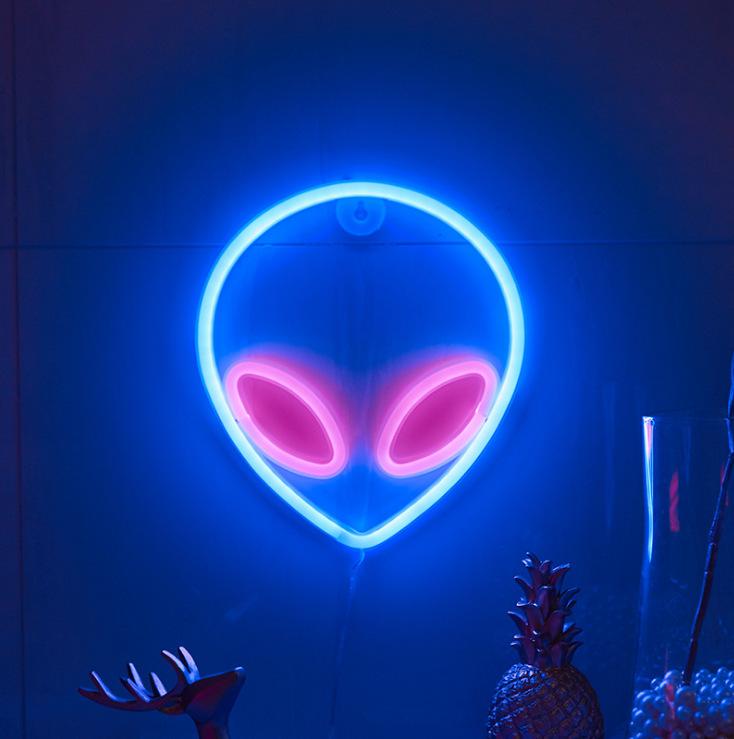LED Neon Lights with Lightning Cloud Lights Planet Modeling Lights Love Christmas Night Lights