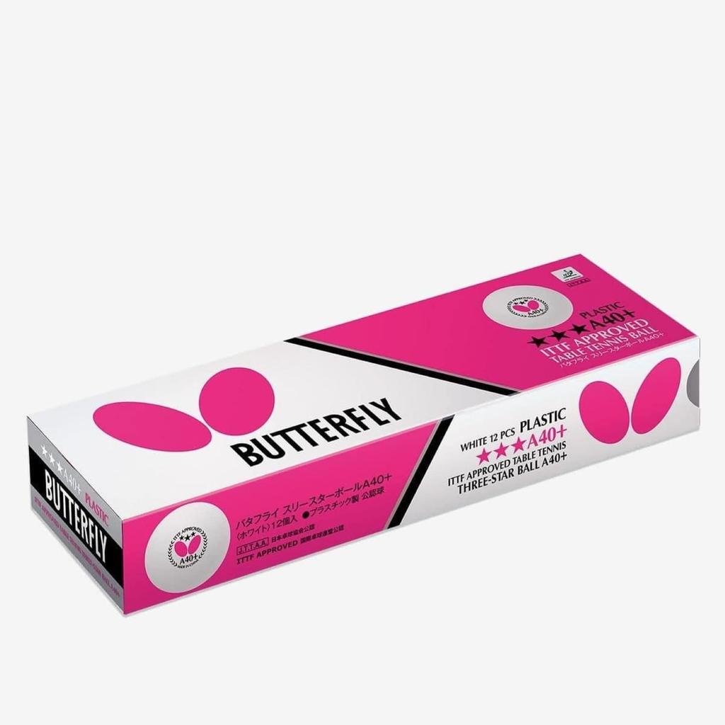 Butterfly Table Tennis Butterfly Ball White 1 dozen 95790 White Balls, Three-Star A40+, (270), (12 balls), (270)