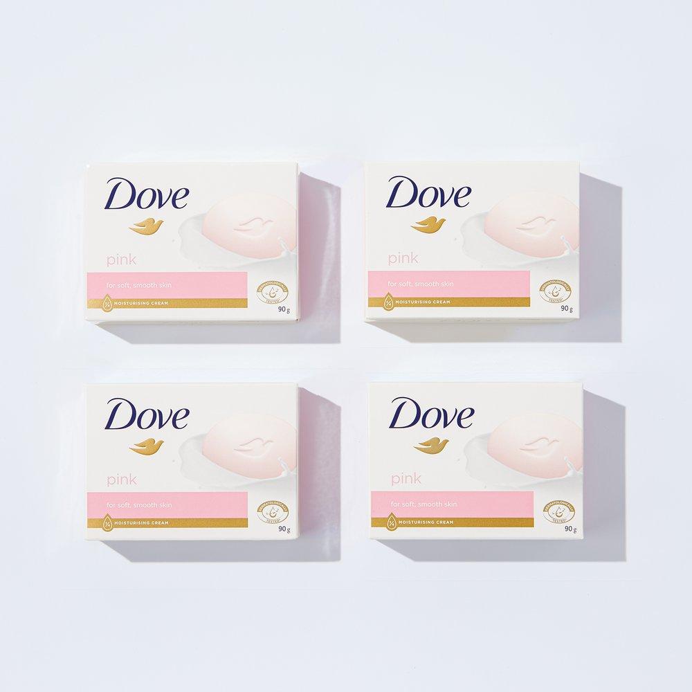 DOVE Rosa skjønnhetsbar 90g x 4