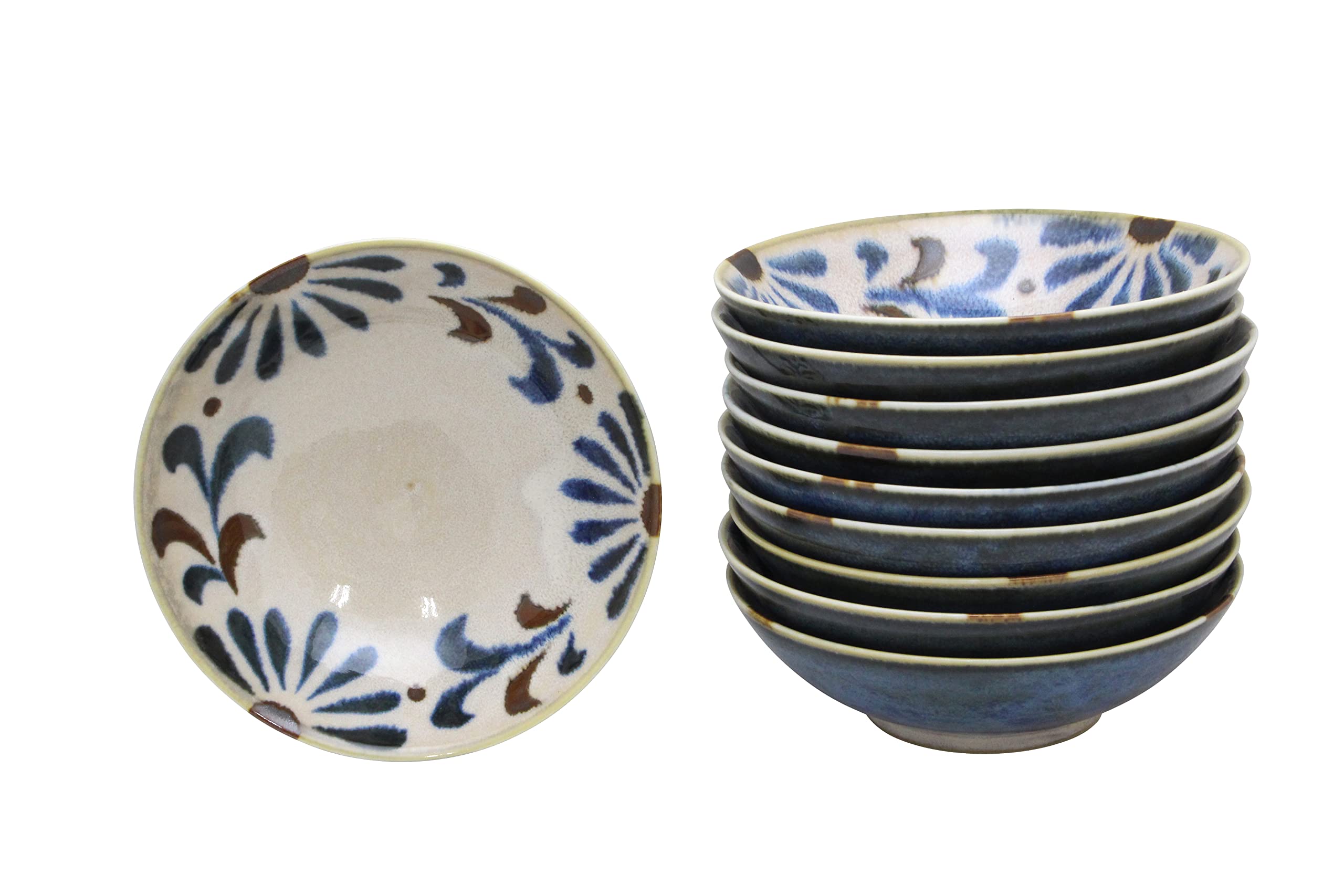 

New use tropical tableware selected by an Okinawan Set of 10 bowls that can be used for [Commercial set] Yachimun-patterned grandmother. (small)