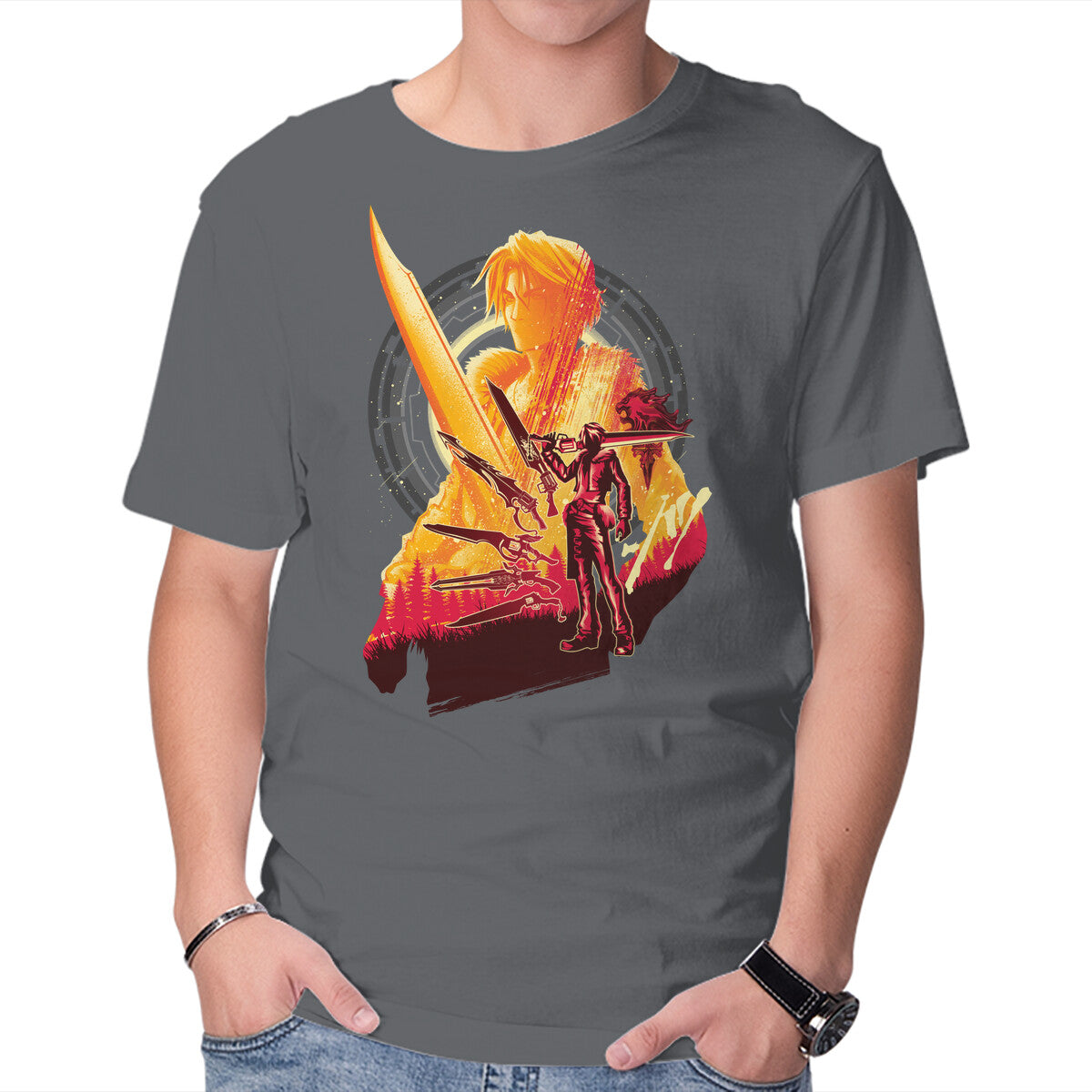 Unisex Crew Neck T-Shirt Ultimate Weapon Graphic Short Sleeve Casual Tee L