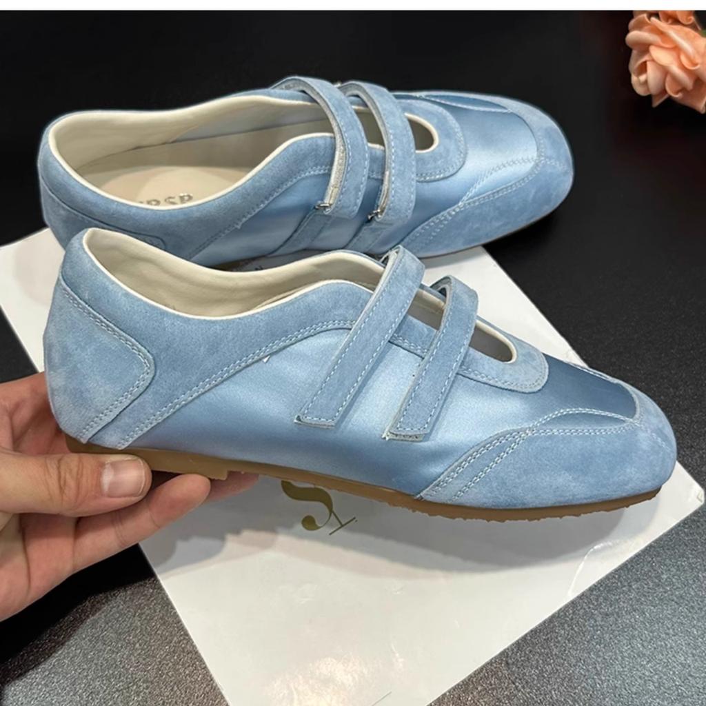 Retro słowo z moralnymi butami treningowymi damskie 2025 wiosna i lato nowy niszowy design rzep modne wszechstronne buty Mary Jane