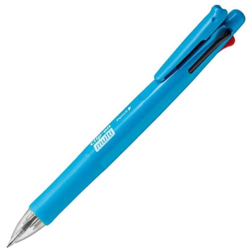 Zebra 4 Colors Mechanical Multi Fresh Multi-function Pen, + Pencil, Clip-on F, Blue, 10-Pack (BB4SA1FBL)