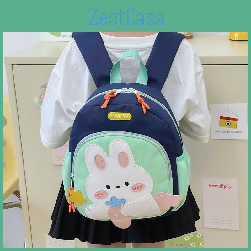 Bunny School Toddler Bag With Breathable Nylon Material And Cute Cartoon Pattern