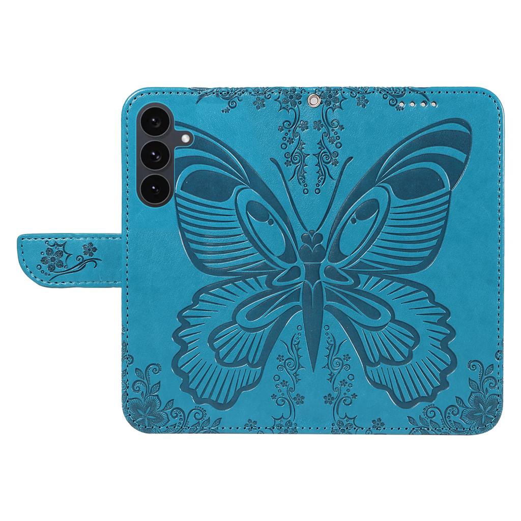 Für Samsung Galaxy S25 FE Hülle Schmetterlingsmuster PU Leder Folio Klapphülle