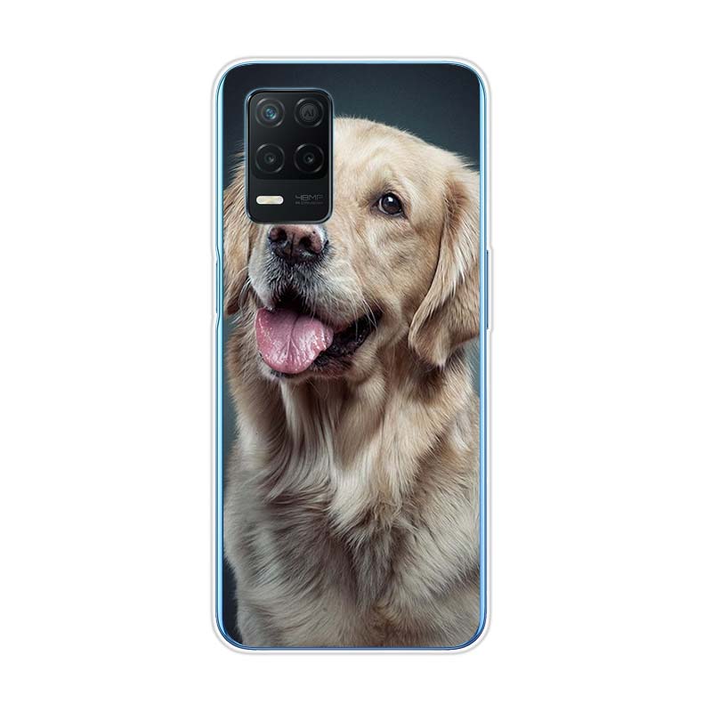 Cute Golden Retriever For Realme 8 8i V3 V5 GT Neo Flash Edition Explorer Master Neo2 Narzo 30 50i 50A C21Y Phone Case