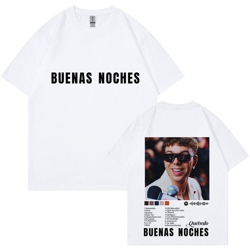 

Singer Quevedo Buenas Noches Album Print Tshirt Unisexs Women Harajuku Casual Oversized Tshirts Gothic Short Sleeve T Shirts Tops S