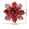 12PCS DIY Decoration Christmas Artificial Flowers 15CM Glitter Fake Flower  Christmas Decor