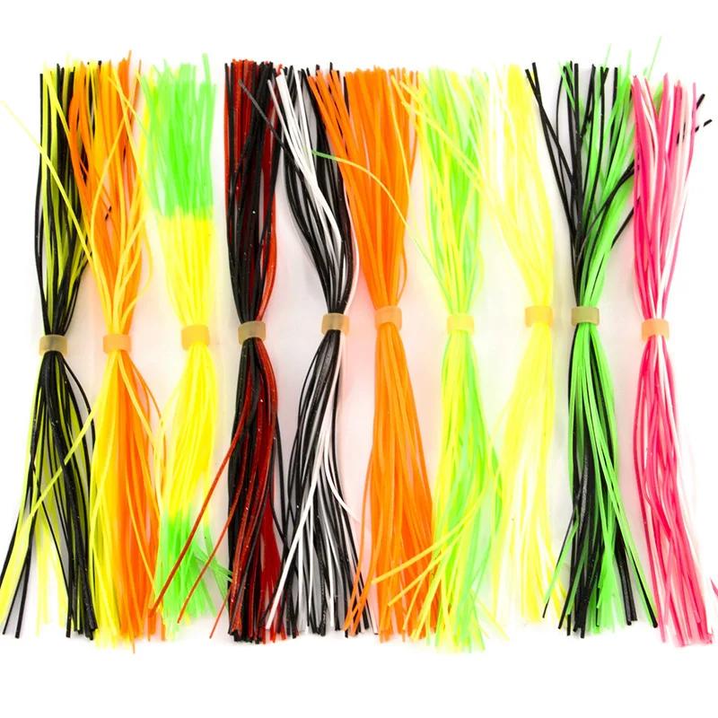 30 Pieces/bundle Silicone Rope Fishing Tool DIY Floating Bait Rubber Lure Small Fish Bite Hook Accessories Random Colors