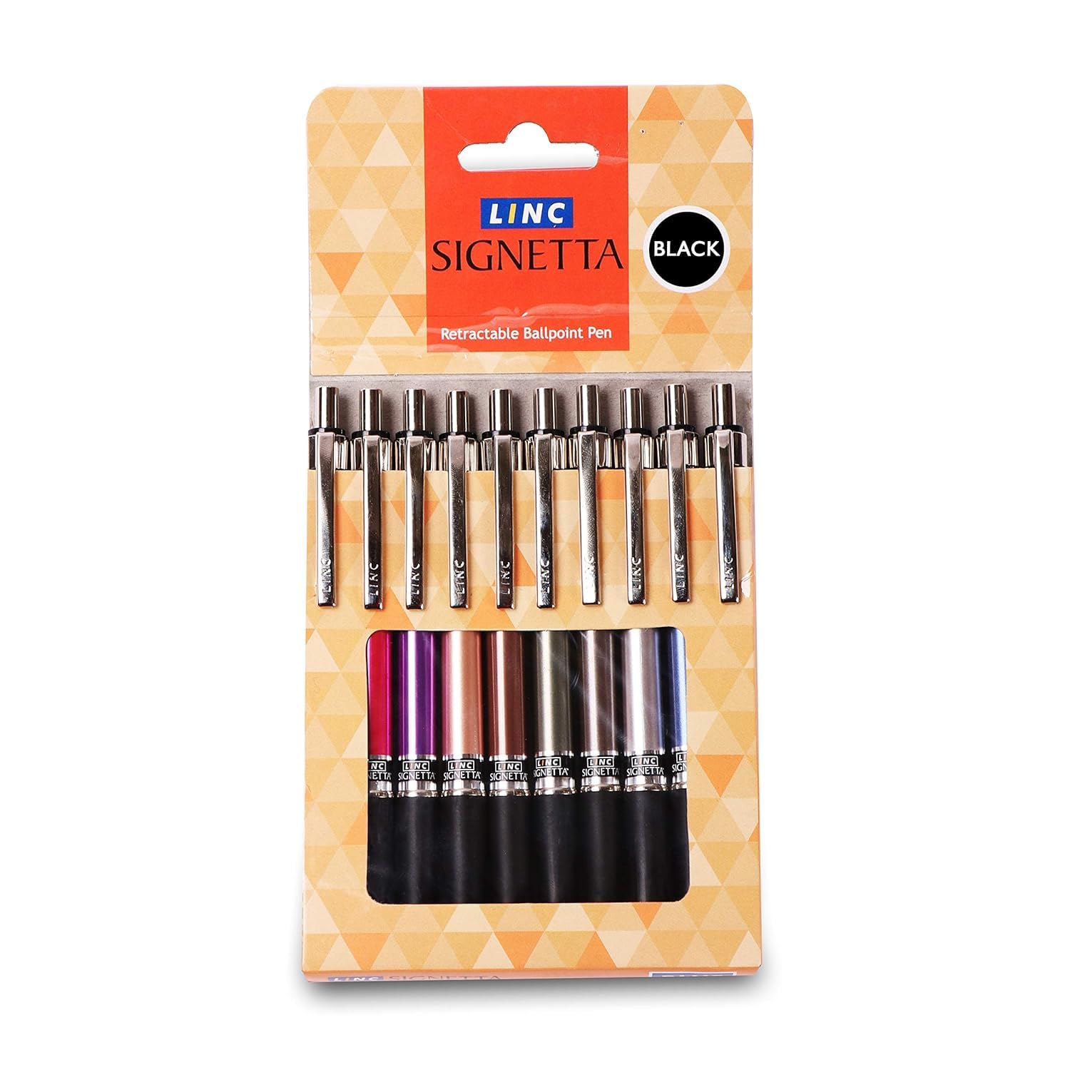 Linc Signetta 0.7 mm Retractable Ball Pens Blue Ink Pack of 1 X 10PCS for Office Home & School Use
