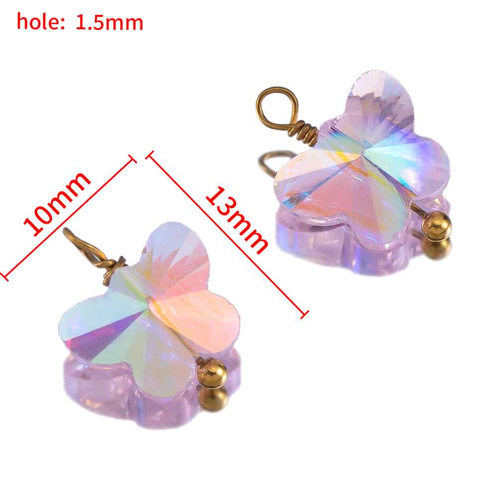 2pcs Gentle Pink Enamel Stainless Steel Charms Rose Flower Starfish Butterfly Necklace Pendant Women DIY Earring Jewelry Making