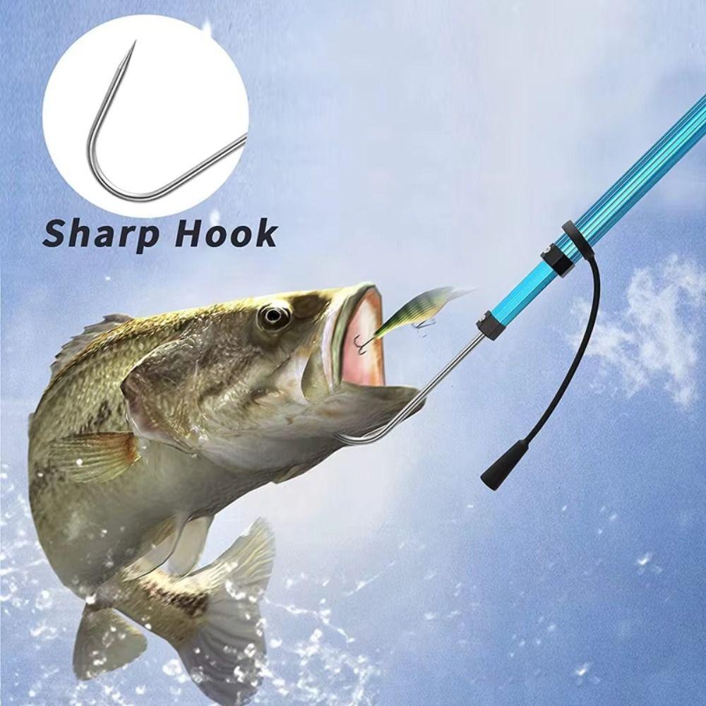 Stainless Steel Hook Fish Grippers Aluminum Zinc Zinc Alloy Pole Fishing Hook Pole  Sea Fishing
