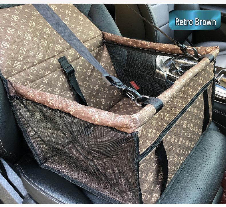 Pet Car Front Seat Cover: Semi-Enclosed, Anti-Dirt Cushion for Passenger Seat, Dog Ride Protector