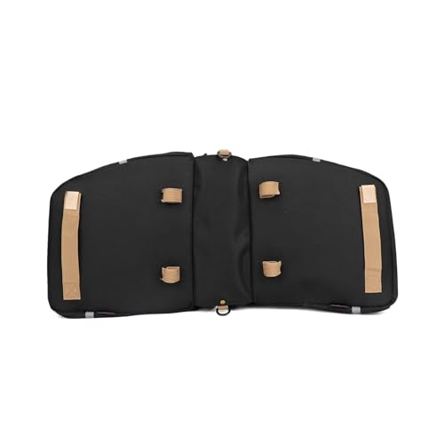 TOURBON Bicycle Pannier Bag, Double Side Bag, Water-Repellent Nylon, Large Capacity Rear Bag, Can be Used as a Shoulder Bag, Reflective Material, for