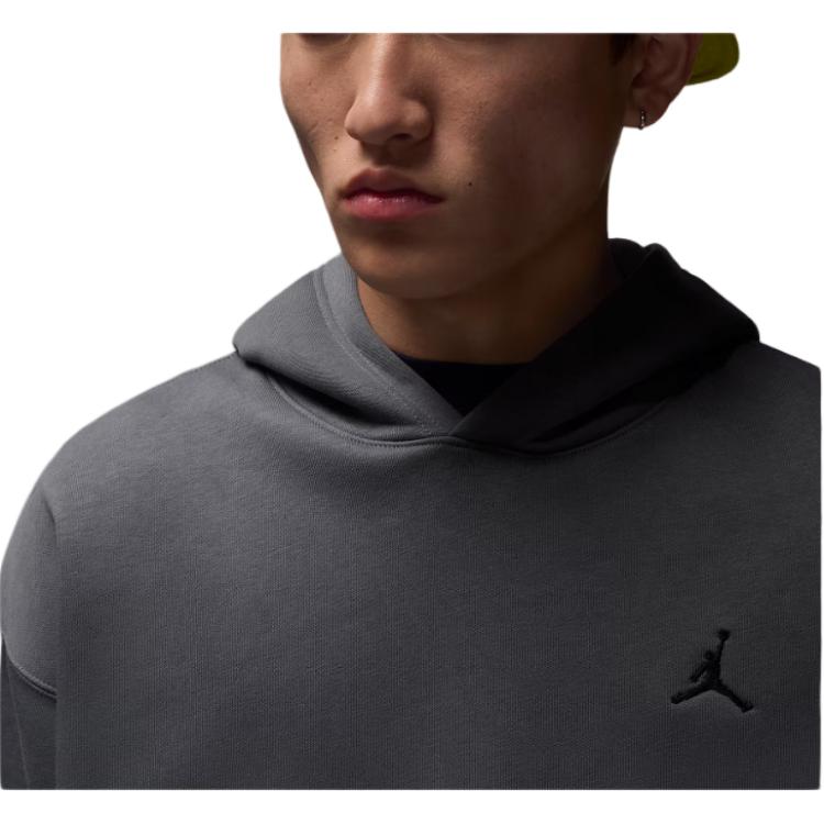 Jordan Logo Oversized Long Sleeve Hoodie Men Hoodies Gray IB7235-068