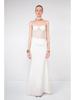 Robe de Mariée Sirène Blanche Sans Bretelles avec Ceinture Haute - Jupe Élégante Amincissante pour Mariages et Banquets