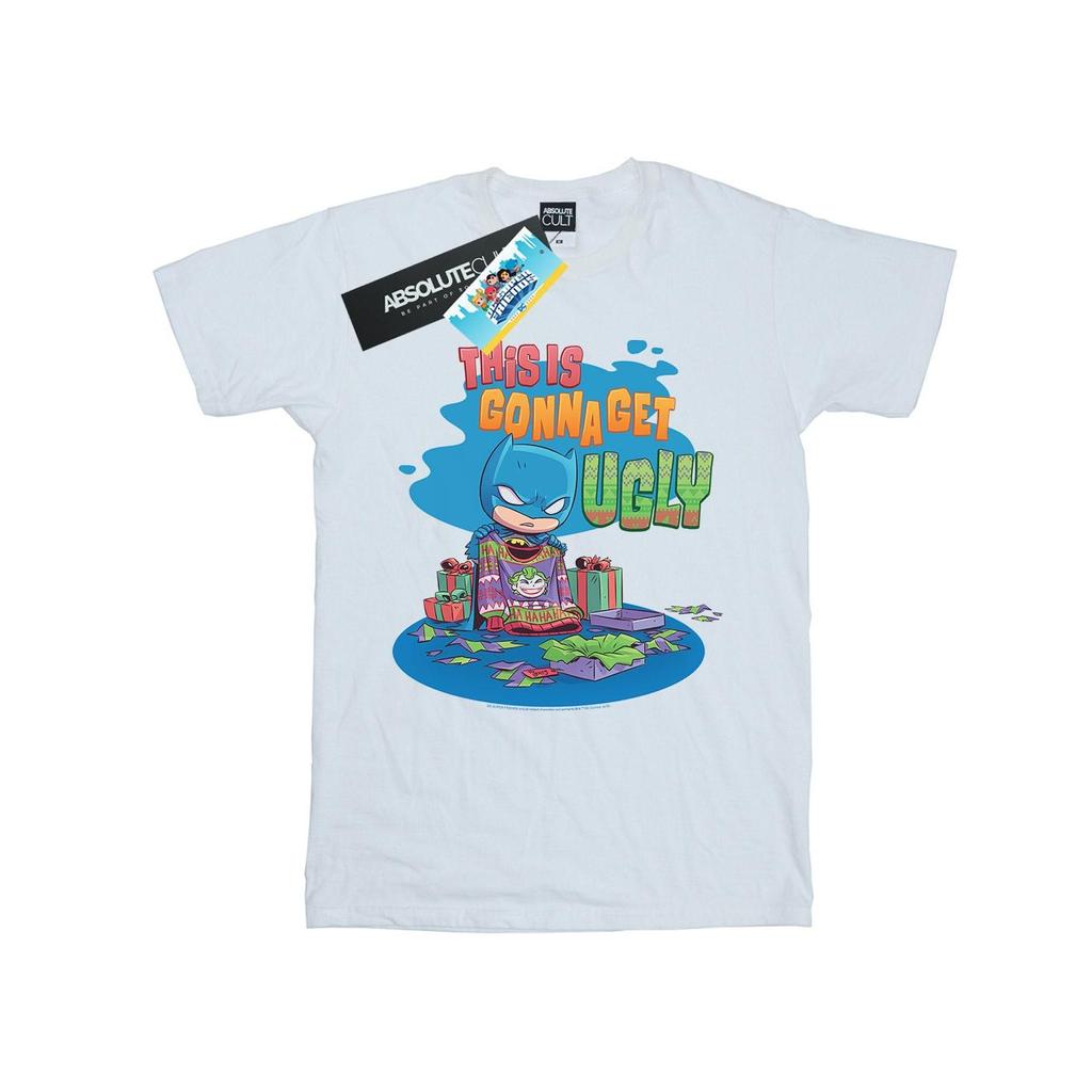 DC Comics Womens/Ladies Super Friends Batman Joker Christmas Jumper Cotton Boyfriend T-Shirt